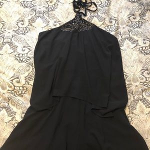 Black Boutique Style Haltered Romper